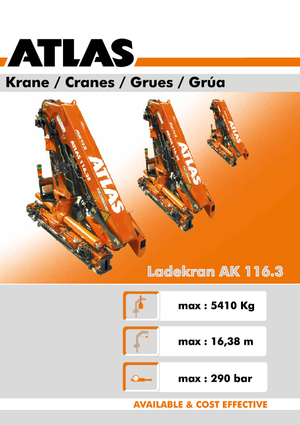 Grues de chargement hydrauliques Atlas AK 116.3 A3