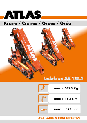 Grues de chargement hydrauliques Atlas AK 126.3E A1