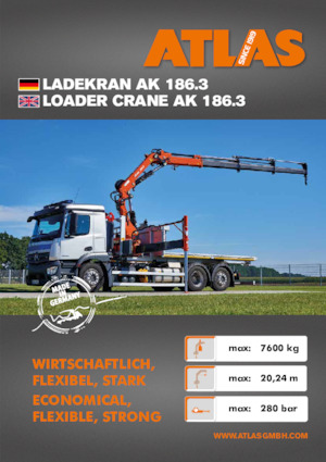 Grues de chargement hydrauliques Atlas AK 186.3 A8 