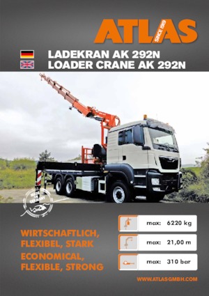 Grues de chargement hydrauliques Atlas AL 292N