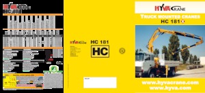 Grues de chargement hydrauliques Hyva Crane HC 181X 