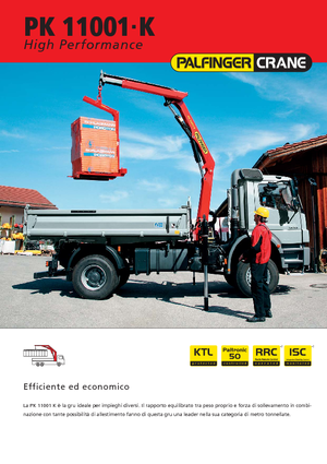 Grues de chargement hydrauliques Palfinger PK 11001 K