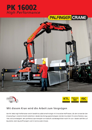 Grues de chargement hydrauliques Palfinger PK 16002 D