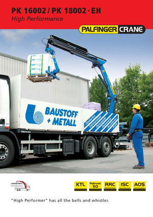 Grues de chargement hydrauliques Palfinger PK 16002 D