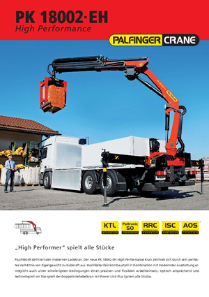 Grues de chargement hydrauliques Palfinger PK 18002-EH E