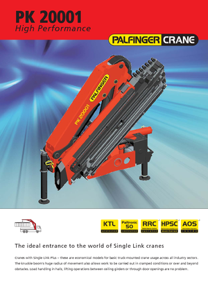 Grues de chargement hydrauliques Palfinger PK 20001 LA 4 HPLS