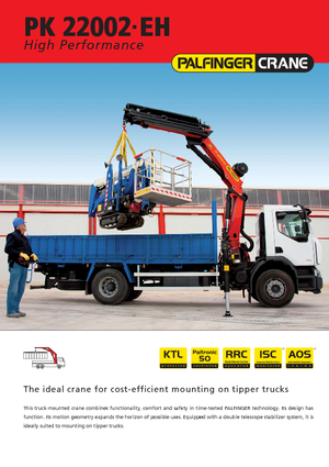 Grues de chargement hydrauliques Palfinger PK 22002-EH E