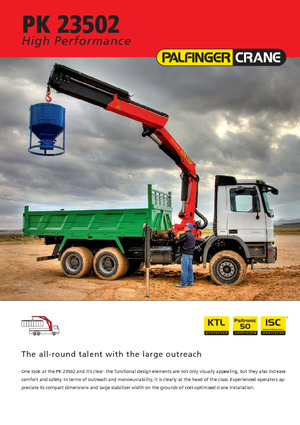 Grues de chargement hydrauliques Palfinger PK 23502 E
