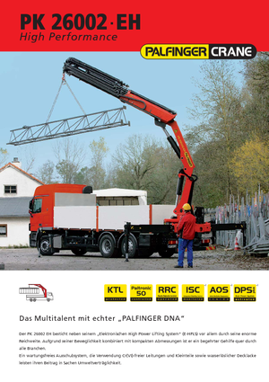 Grues de chargement hydrauliques Palfinger PK 26002 EH F