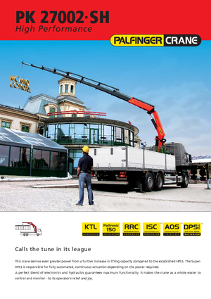 Grues de chargement hydrauliques Palfinger PK 27002 SH F