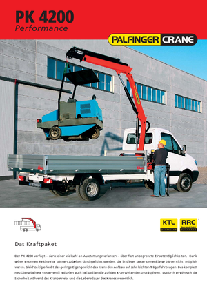 Grues de chargement hydrauliques Palfinger PK 4200 A