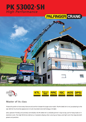 Grues de chargement hydrauliques Palfinger PK 53002 SH F