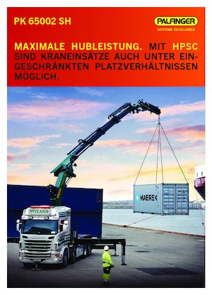 Grues de chargement hydrauliques Palfinger PK 65002 SH E