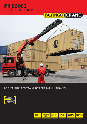 Grues de chargement hydrauliques Palfinger PK 85002 HPLS F