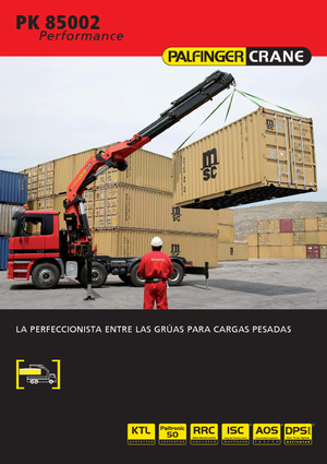 Grues de chargement hydrauliques Palfinger PK 85002 HPLS F