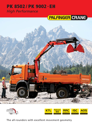 Grues de chargement hydrauliques Palfinger PK 8502