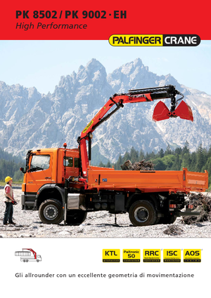 Grues de chargement hydrauliques Palfinger PK 8502