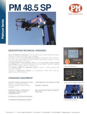 Grues de chargement hydrauliques PM PM 48.5 SP