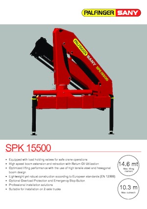Grues de chargement hydrauliques Sany SPK 15500 Std. 