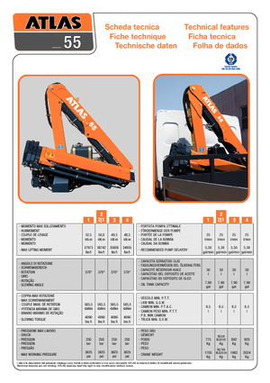 Grues de chargement hydrauliques T-Atlas TLC 55.2 A1