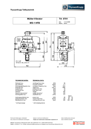 Pilonneuses vibrants Müller MS 1 HFB