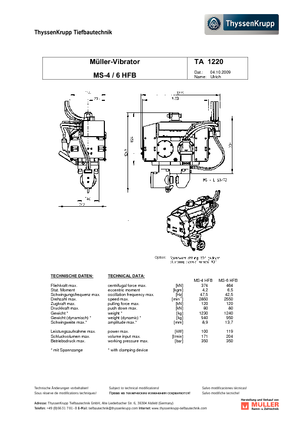 Pilonneuses vibrants Müller MS 4 HFB