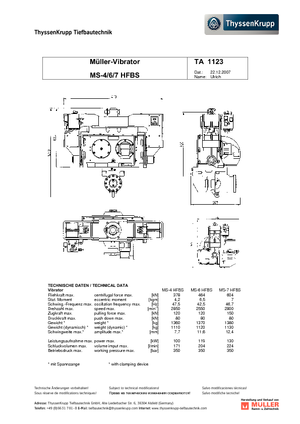 Pilonneuses vibrants Müller MS 4 HFBS