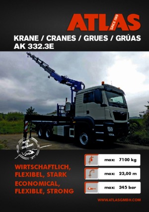 Grues de chargement hydrauliques Atlas AK 332.3E A6 