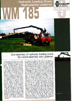 Grues de chargement hydrauliques Ostroj WM 185 NT