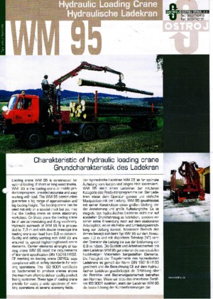 Grues de chargement hydrauliques Ostroj WM 95 NT