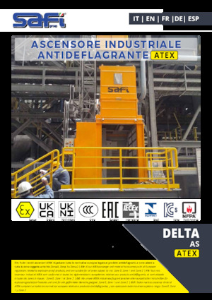 Ascenseurs industriels Safi DELTA AS ATEX