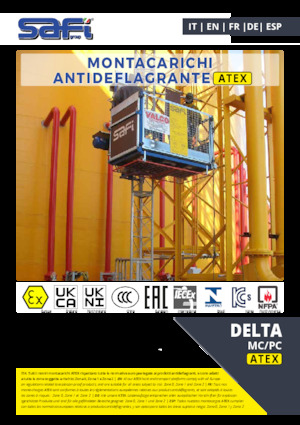 Ascenseurs industriels Safi DELTA MC/PC ATEX