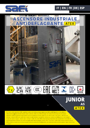 Ascenseurs industriels Safi JUNIOR AS ATEX