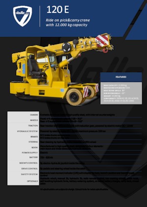 Grues mobiles industrielles Valla 120 E 