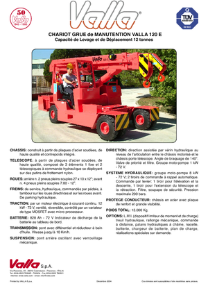 Grues mobiles industrielles Valla 120 E 