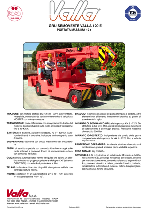 Grues mobiles industrielles Valla 120 E 