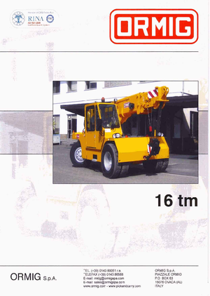 Grues mobiles industrielles ORMIG 16 tm