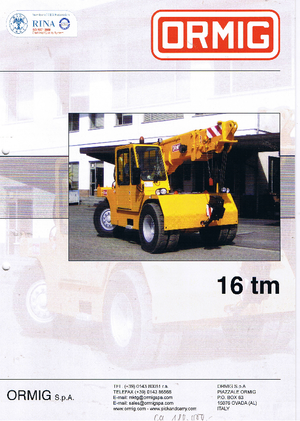 Grues mobiles industrielles ORMIG 16 tm