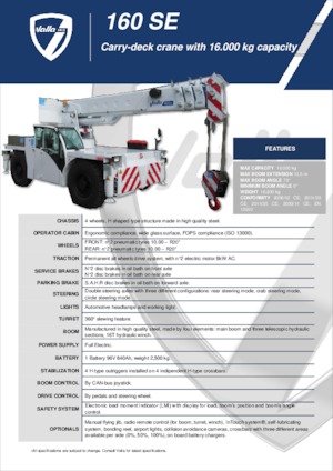 Grues mobiles industrielles Valla 160 SE 