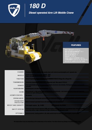 Grues mobiles industrielles Valla 180 D 