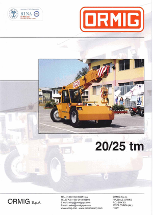 Grues mobiles industrielles ORMIG 20 tm