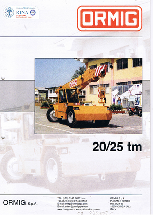Grues mobiles industrielles ORMIG 20 tm