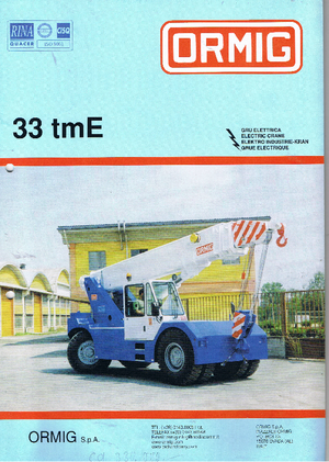 Grues mobiles industrielles ORMIG 33 tm E