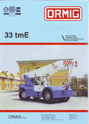 Grues mobiles industrielles ORMIG 33 tm E