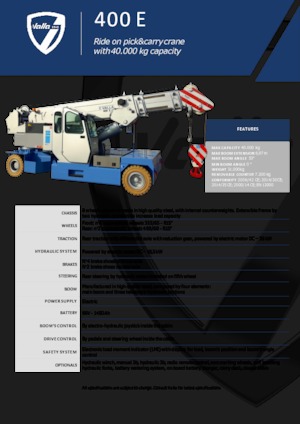 Grues mobiles industrielles Valla 400 E 
