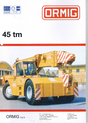 Grues mobiles industrielles ORMIG 45 tm