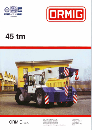 Grues mobiles industrielles ORMIG 45 tm