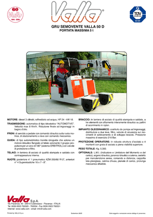 Grues mobiles industrielles Valla 50 D 