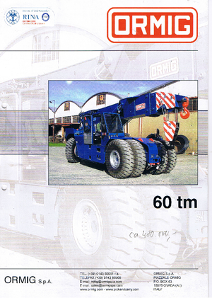 Grues mobiles industrielles ORMIG 60 tm