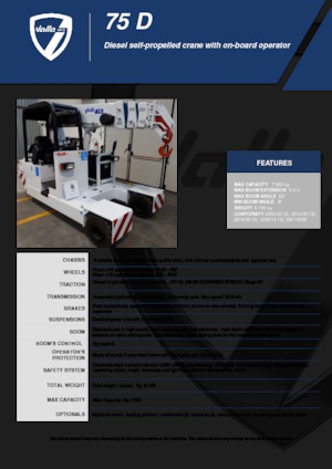 Grues mobiles industrielles Valla 75 D 